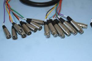 lot 49 image: Two XLR Pro Audio Snake Cables with XLR Connectors
