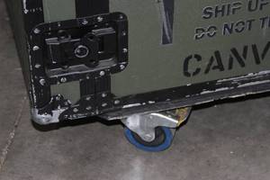 lot 53 image: Large Foam-Line Shock-Mount Case with Built-in Equipment Rack & Heavy Duty Casters & Removable Front & Rear Doors