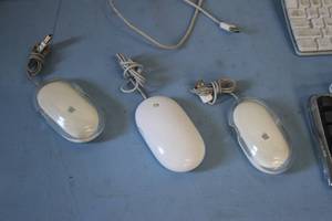 lot 114 image: Apple Computer Keyboard & Mouse LOT - Includes 3 Genuine Apple  Mac Keyboards and 3 Computer Mice