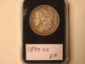 lot 5 image: 1890 CC Carson City Morgan Dollar, VF
