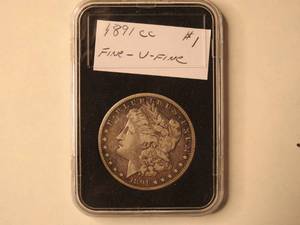 lot 7 image: 1891 CC Carson City Morgan Dollar, Fine - V Fine