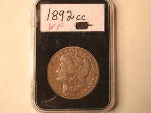 lot 8 image: 1892 CC Carson City Morgan Dollar, VF