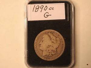 lot 12 image: 1890 CC Carson City Morgan Dollar, G