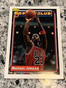 lot 6 image: 1992 Topps Michael Jordan 50 Point Club Card