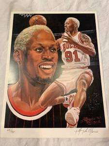 lot 24 image: Limited Edition 8 x 10 Dennis Rodman Artwork
