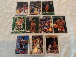 lot 46 image: Lot of 10 Early 1990s Michael Jordan Basketball Cards