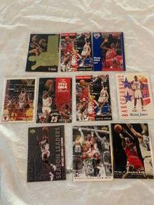 lot 48 image: Lot of 10 Early 1990s Michael Jordan Basketball Cards