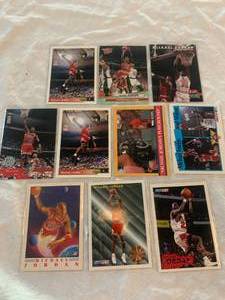 lot 49 image: Lot of 10 Early 1990s Michael Jordan Basketball Cards