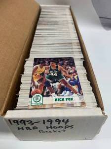 lot 67 image: Misc. Box of 1993-94 NBA Hoops Cards