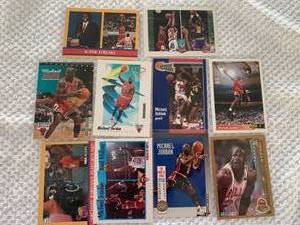 lot 92 image: Lot of 10 Early 1990s Michael Jordan Basketball Cards