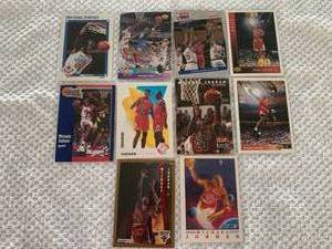 lot 94 image: Lot of 10 Early 1990s Michael Jordan Basketball Cards