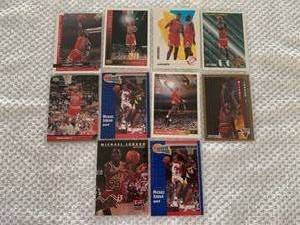 lot 95 image: Lot of 10 Early 1990s Michael Jordan Basketball Cards