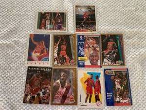 lot 96 image: Lot of 10 Early 1990s Michael Jordan Basketball Cards