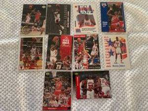lot 98 image: Lot of 10 Early 1990s Michael Jordan Basketball Cards