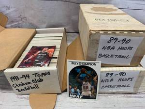 lot 101 image: 1993-94 Topps Stadium Club & 2 Boxes 1989-90 NBA Hoops Cards
