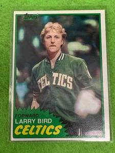 lot 103 image: Larry Bird 1981 2nd Year Card (PSA 10 sold for $20,000)
