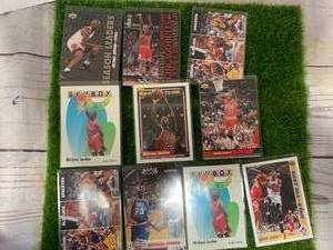 lot 118 image: Lot of 10 Early 1990s Michael Jordan Basketball Cards