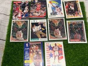 lot 119 image: Lot of 10 Early 1990s Michael Jordan Basketball Cards