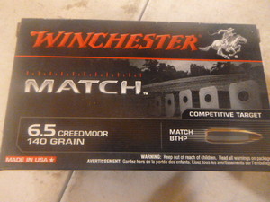 Winchester Match 6.5 Creedmoor Cartridges