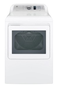 lot 201 image: GE 7.4 cu. ft. Capacity aluminized alloy drum Electric Dryer with Sensor Dry GTD65EBSJ0WS