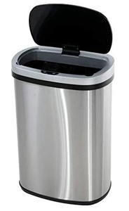 lot 228 image: EKO Sensible Eco Living Stainless Steel 47l 12.4 Gallon Motion Sensor Trash Can EK 9233CMT-47L