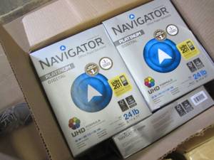 9 Reams Platinum Navigator 24 lb 8....