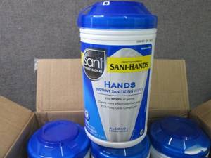6- 300 ct Canisters Hands Sanitizin...