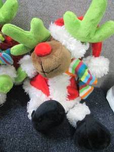 6- 8 inch Plush Holiday Reindeer...