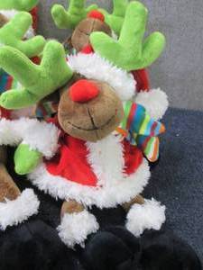 6- 8 inch Plush Holiday Reindeer...