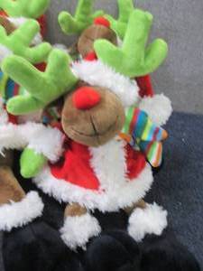 6- 8 inch Plush Holiday Reindeer...