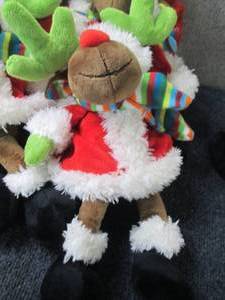 6- 8 inch Plush Holiday Reindeer...