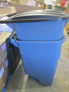 2 Large Rubbermaid Trash Bins, only...
