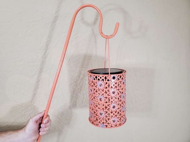 lot 47A image: New LED Solar Lantern with Shepherd Hook