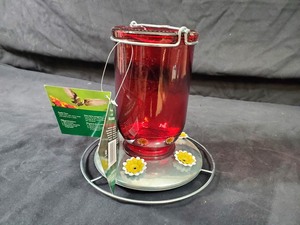 lot 60 image: New Perky Pet Mason Jar Hummingbird Feeder