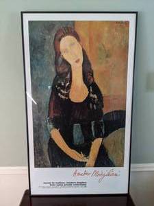 lot 46 image: Amedeo Modigliani Framed Art Exhibition Poster