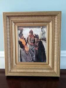 lot 51 image: Framed Art Print Ladies Gossiping