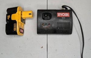 lot 148 image: Ryobi 18V Battery and Charger