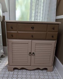 lot 117 image: Accent Cabinet with Shutter Doors
