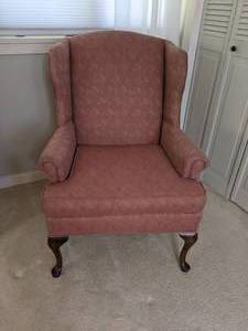 lot 103 image: Queen Anne Upholstered Armchair