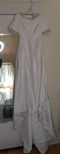 lot 77 image: Vintage High-Low Wedding Dress with Slip