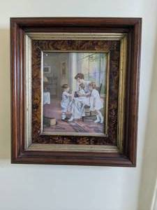 lot 86 image: Framed Art Print Mother & Children