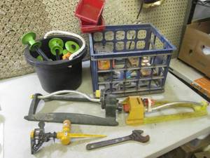 (RM4) Plastic Crate of Misc See Pho...