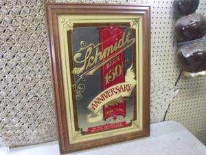(F-3) Vintage Framed Schmidt Beer 1...
