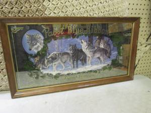 (F-3) Vintage Framed Pabst Blue Rib...