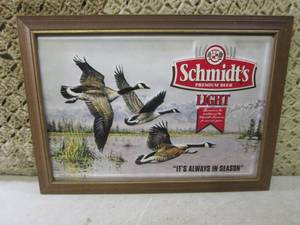 (F-3) Framed Schmidts Premium Beer...