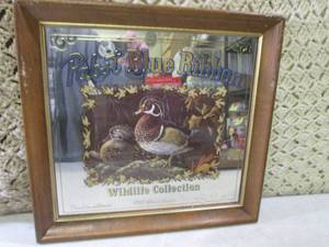 (F-3) Vintage Framed Pabst Blue Rib...