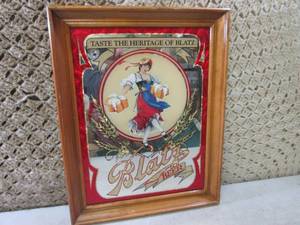 (BSB) Vintage Framed Blatz Beer Mir...