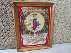 (BSB) Vintage Framed Blatz Beer Mir...