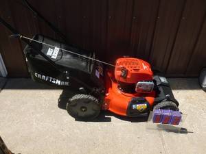lot 2 image: Craftsman self propelled 22 2020 model lawn mower. Lightly used. Tested & works. As shown.