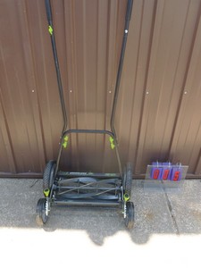 lot 5 image: Earthworks reel mower. Appears new. As shown.
